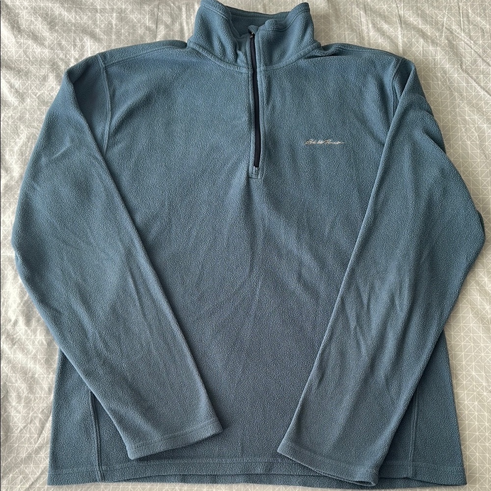 Eddie Bauer Blue Half-Zip Fleece Pullover